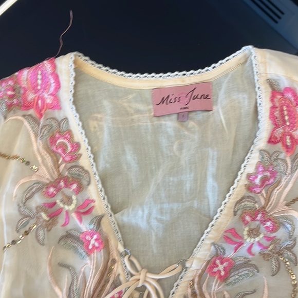 Embroider Dress Made In French size 1 - Picture 8 of 9